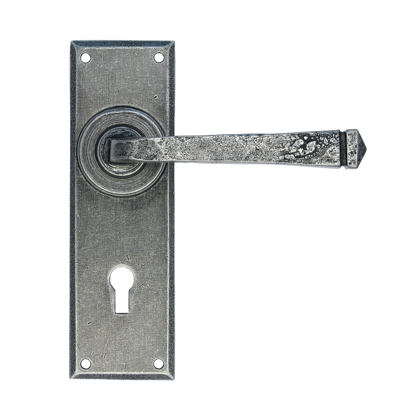 From The Anvil 33700 - Pewter Avon Lever Lock Set #finish_pewter-patina