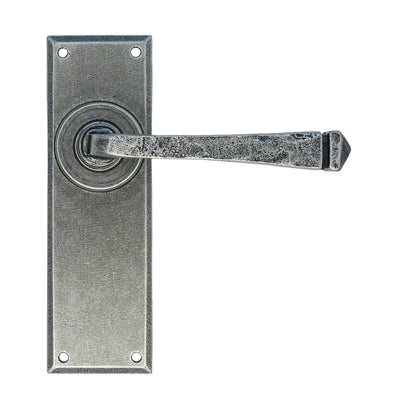 From The Anvil 33701 - Pewter Avon Lever Latch Set #finish_pewter-patina