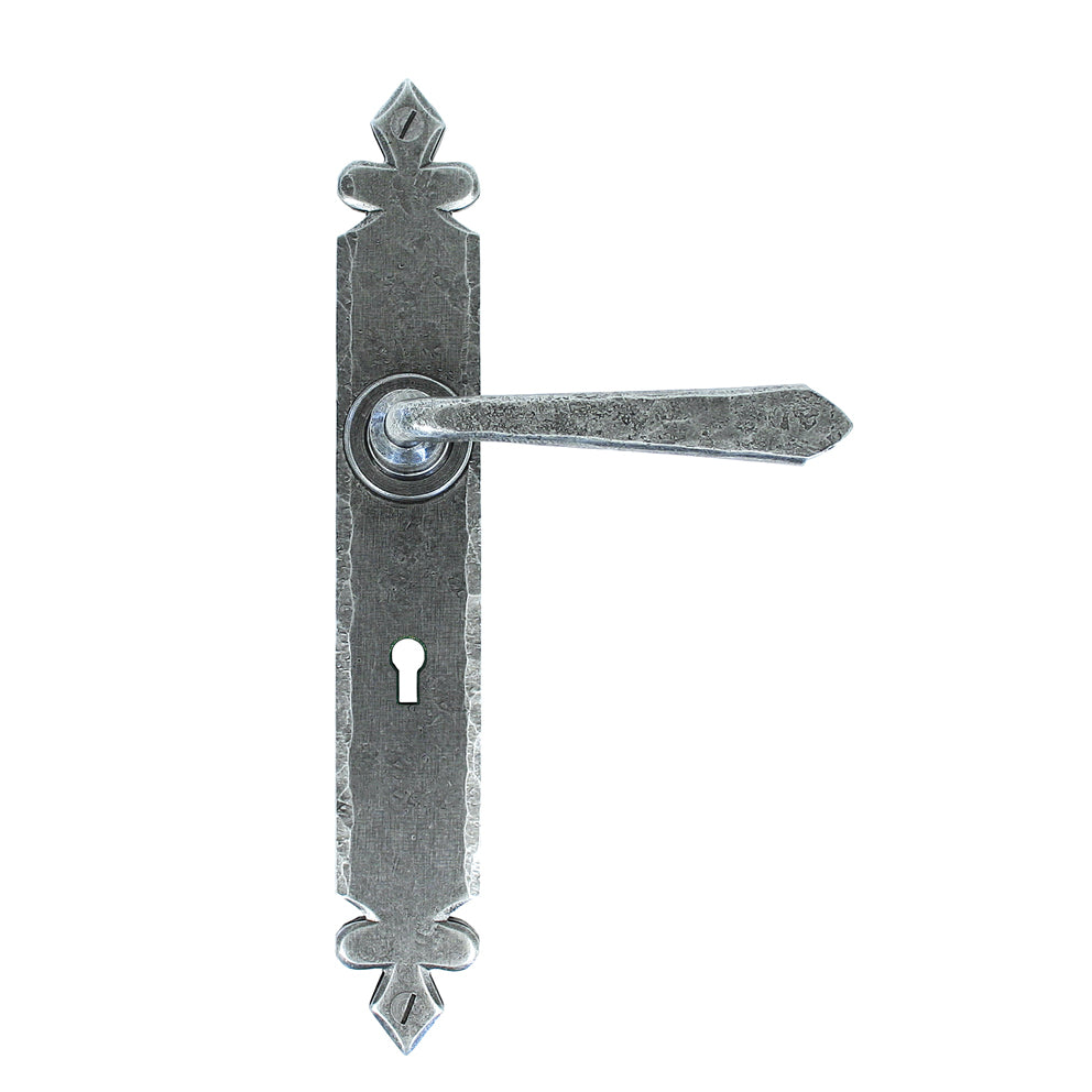 From The Anvil 33730 - Pewter Cromwell Lever Lock Set #finish_pewter-patina