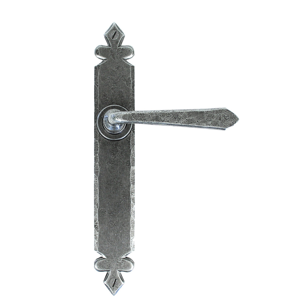 From The Anvil 33731 - Pewter Cromwell Lever Latch Set #finish_pewter-patina