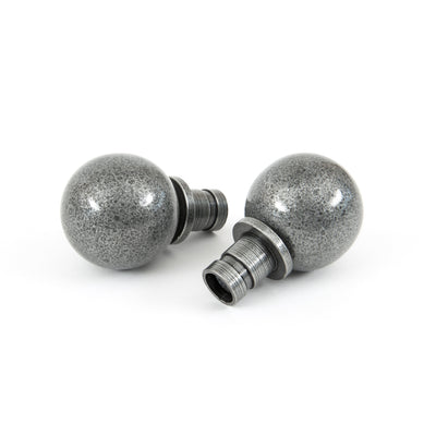 From The Anvil 33734 - Pewter Ball Curtain Finial (pair)  #finish_pewter-patina