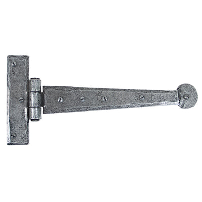 From The Anvil 33789 - Pewter 9" Penny End T Hinge (pair) #finish_pewter-patina