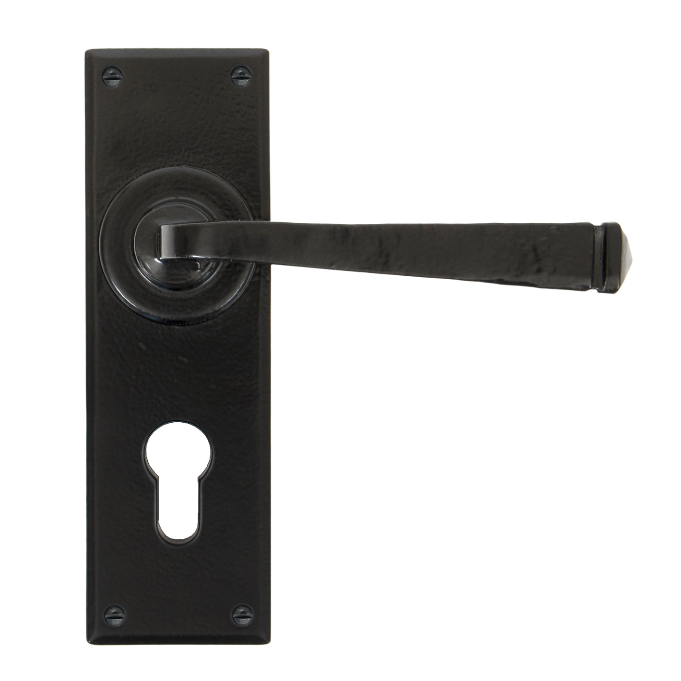 From The Anvil 33826 - Black Avon Lever Euro Lock Set #finish_black