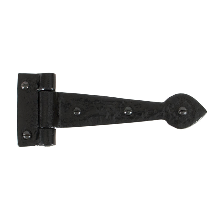 From The Anvil 33884 - Black Textured 6" Cast T Hinge (pair) #finish_black-textured