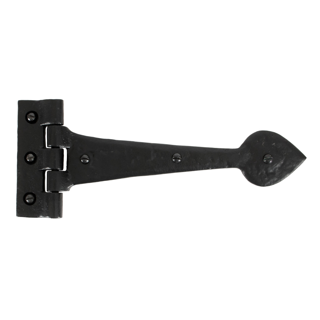 From The Anvil 33885 - Black Textured 10½" Cast T Hinge (pair) #finish_black-textured