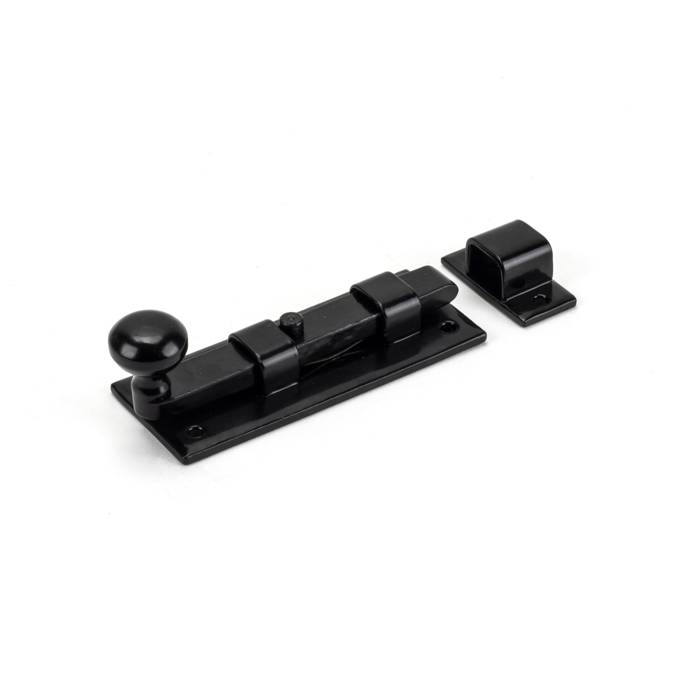 From The Anvil 33982 - Black 4" Straight Knob Bolt #finish_black