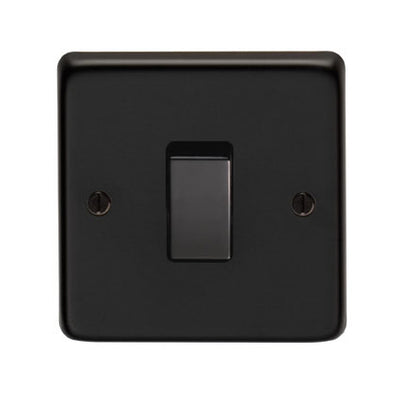 From The Anvil 34200/2 - MB Single 10 Amp Switch #finish_matt-black