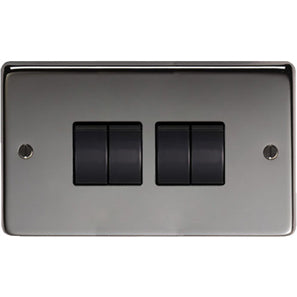 From The Anvil 34203 - BN Quad 10 Amp Switch #finish_black-nickel