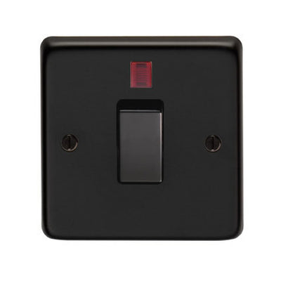 From The Anvil 34206/2 - MB Single Switch + Neon #finish_matt-black