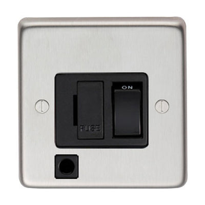 From The Anvil 34210/1 - SSS 13 Amp Switched Fuse + Flex #finish_satin-stainless-steel