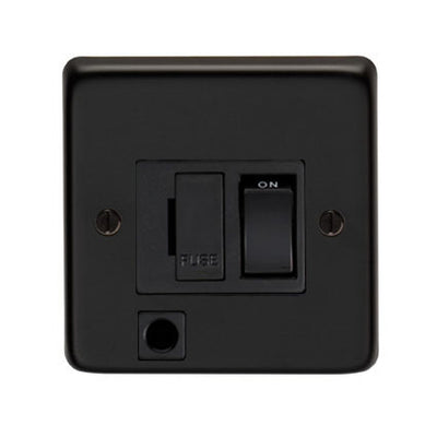 From The Anvil 34210/2 - MB 13 Amp Switched Fuse + Flex #finish_matt-black