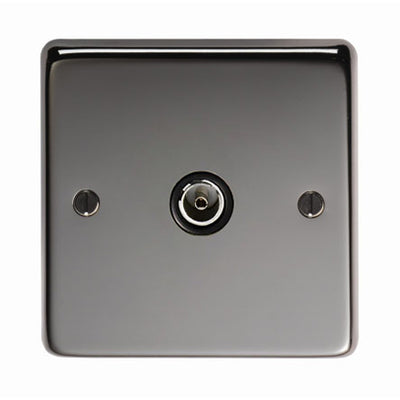 From The Anvil 34229 - BN Single TV Socket #finish_black-nickel