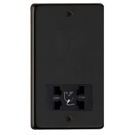 From The Anvil 34232/2 - MB Dual Volt Shaver Socket  #finish_matt-black