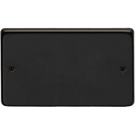 From The Anvil 34234/2 - MB Double Blank Plate  #finish_matt-black