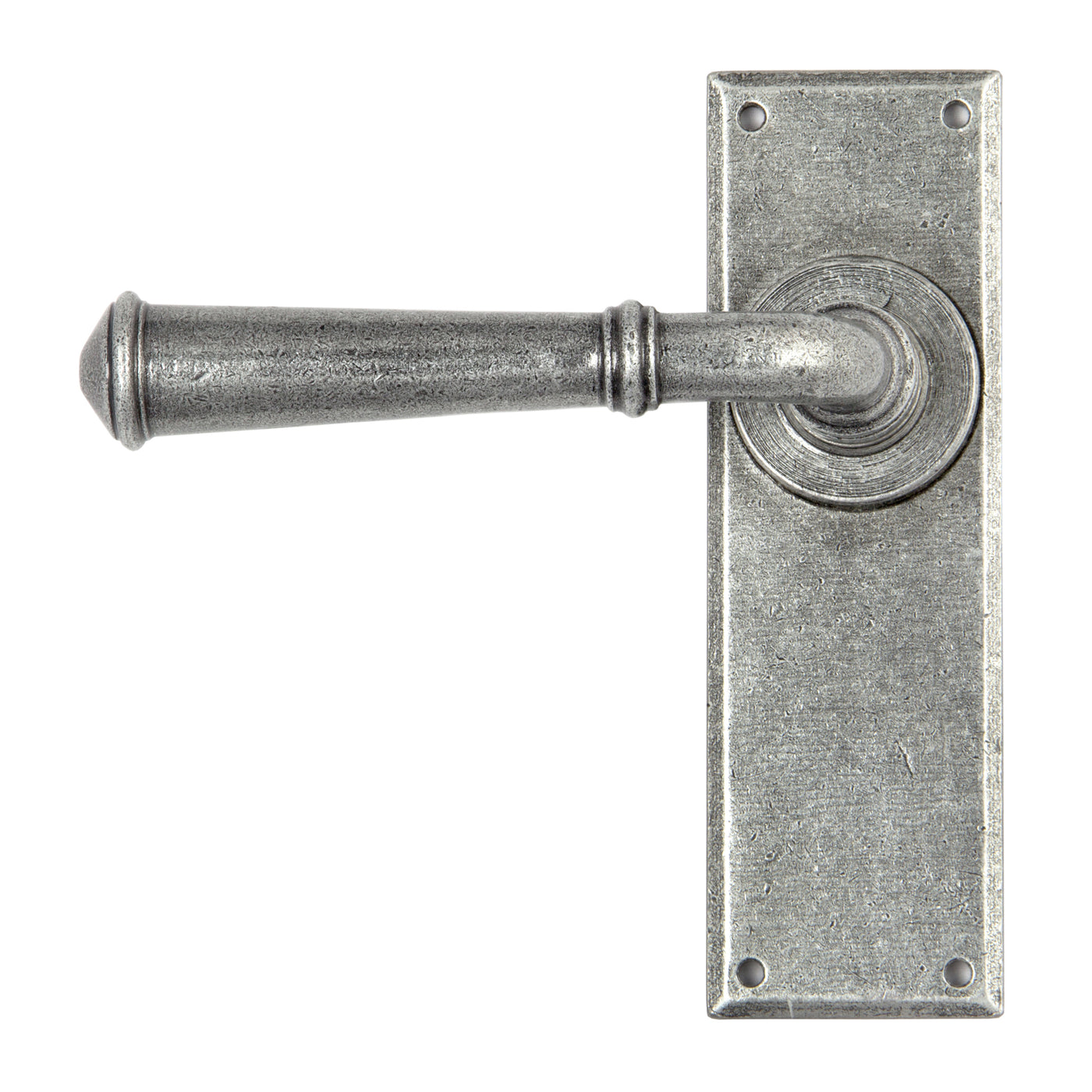 From The Anvil 45126 - Pewter Regency Lever Latch Set #finish_pewter-patina