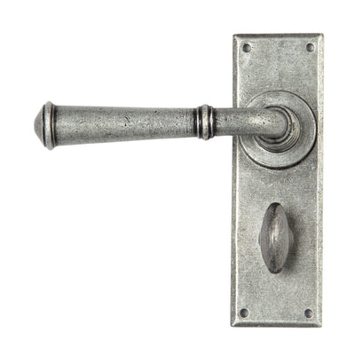 From The Anvil 45127 - Pewter Regency Lever Bathroom Set #finish_pewter-patina