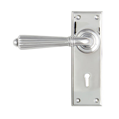 From The Anvil 45316 - Polished Chrome Hinton Lever Lock Set #finish_polished-chrome