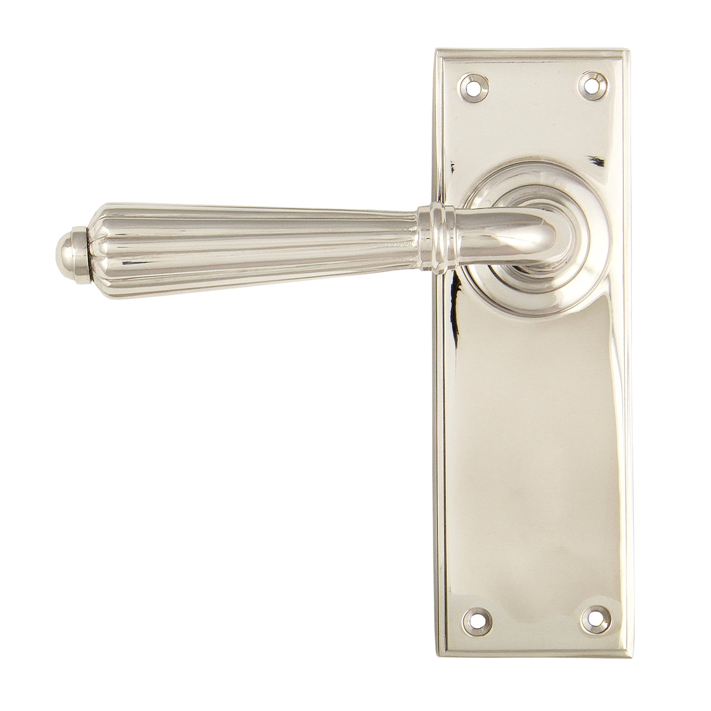 From The Anvil 45323 - Polished Nickel Hinton Lever Latch Set #finish_polished-nickel