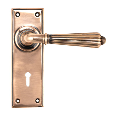 From The Anvil 45334 - Polished Bronze Hinton Lever Lock Set #finish_polished-bronze