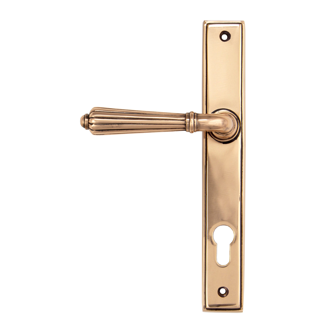 From The Anvil 45338 - Polished Bronze Hinton Slimline Lever Espag. Lock Set  #finish_polished-bronze