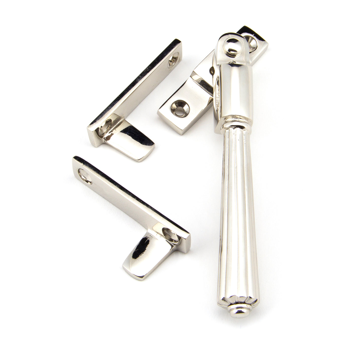 From The Anvil 45346 - Polished Nickel Night-Vent Locking Hinton Fastener #finish_polished-nickel