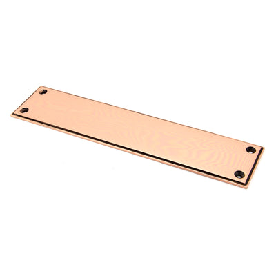 From The Anvil 45393 - Polished Bronze 300mm Art Deco Fingerplate #finish_polished-bronze