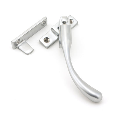 From The Anvil 45399 - Satin Chrome Night-Vent Locking Peardrop Fastener - RH #finish_satin-chrome