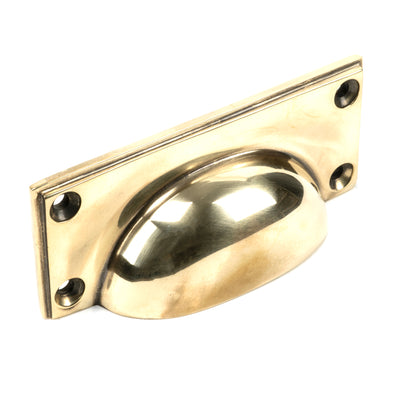 From The Anvil 45400 - Aged Brass Art Deco Drawer Pull  #finish_aged-brass