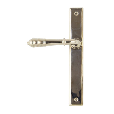 From The Anvil 45425 - Polished Nickel Reeded Slimline Lever Latch Set #finish_polished-nickel