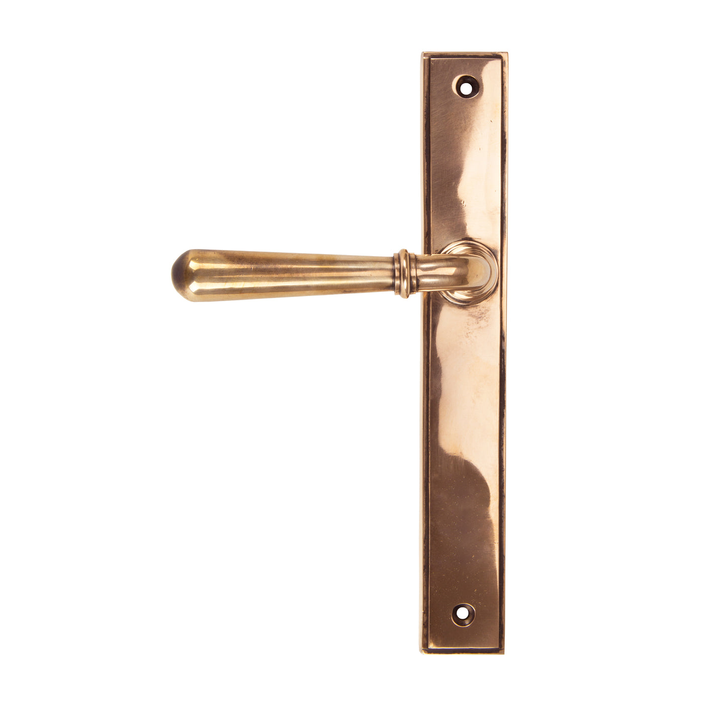 From The Anvil 45432 - Polished Bronze Newbury Slimline Lever Latch Set #finish_polished-bronze