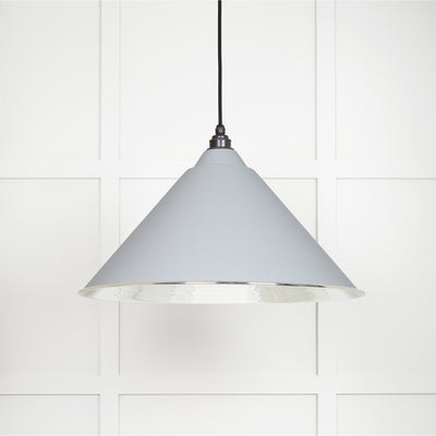 From The Anvil 45433BI - Hammered Nickel Hockley Pendant in Birch  #finish_birch