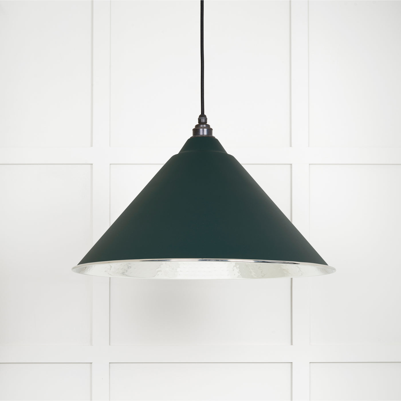 From The Anvil 45433DI - Hammered Nickel Hockley Pendant in Dingle  #finish_dingle