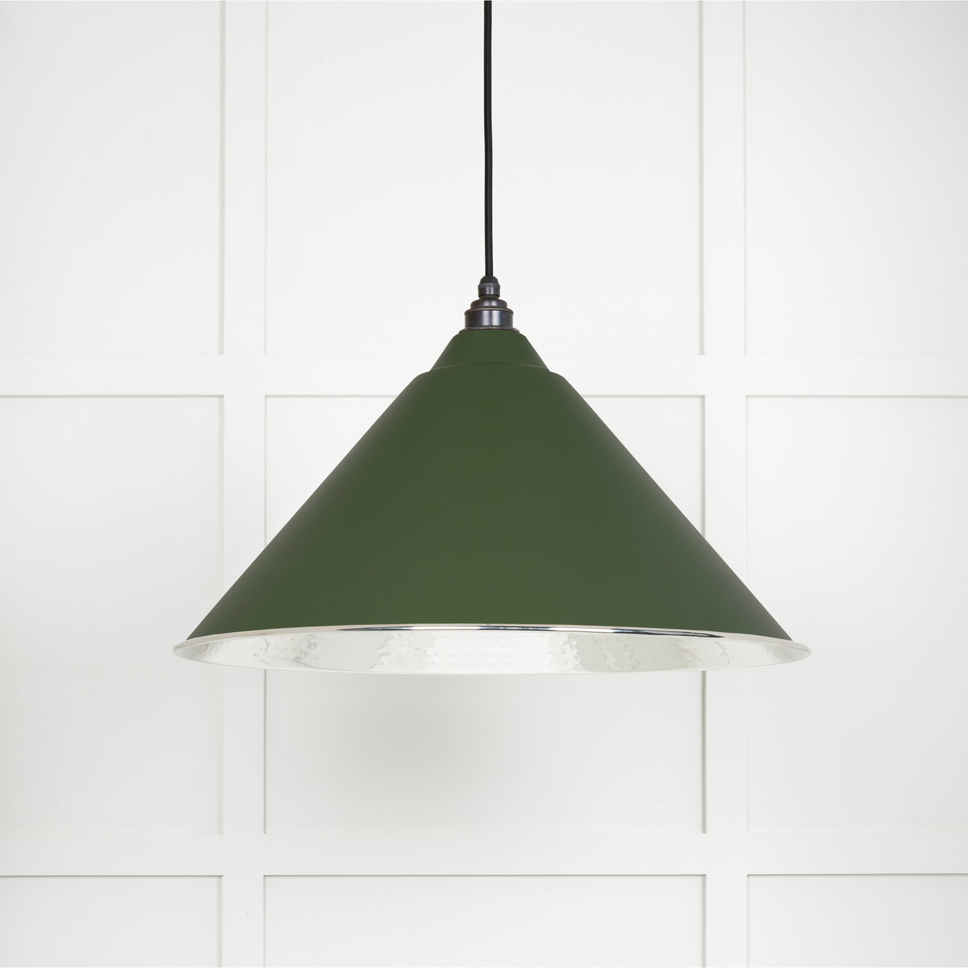 From The Anvil 45433H - Hammered Nickel Hockley Pendant in Heath  #finish_heath