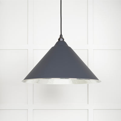 From The Anvil 45433SL - Hammered Nickel Hockley Pendant in Slate  #finish_slate