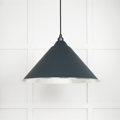 From The Anvil 45433SO - Hammered Nickel Hockley Pendant in Soot  #finish_soot