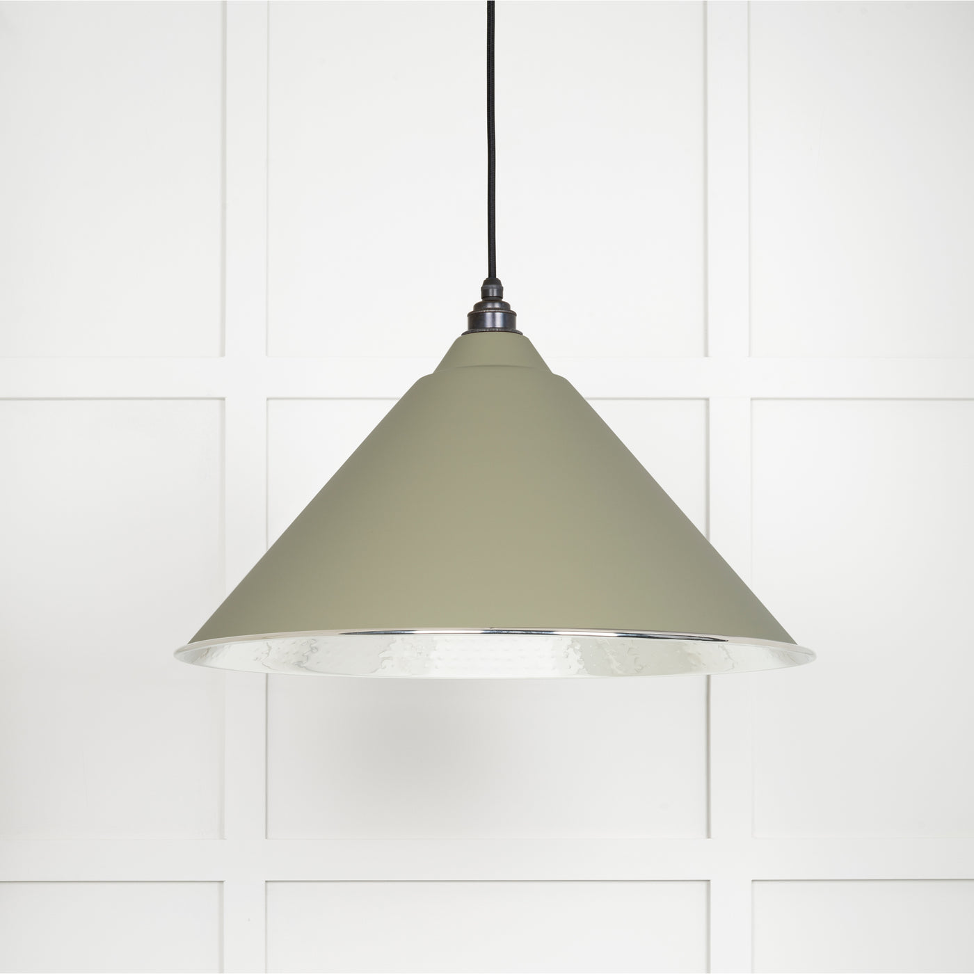 From The Anvil 45433TU - Hammered Nickel Hockley Pendant in Tump  #finish_tump