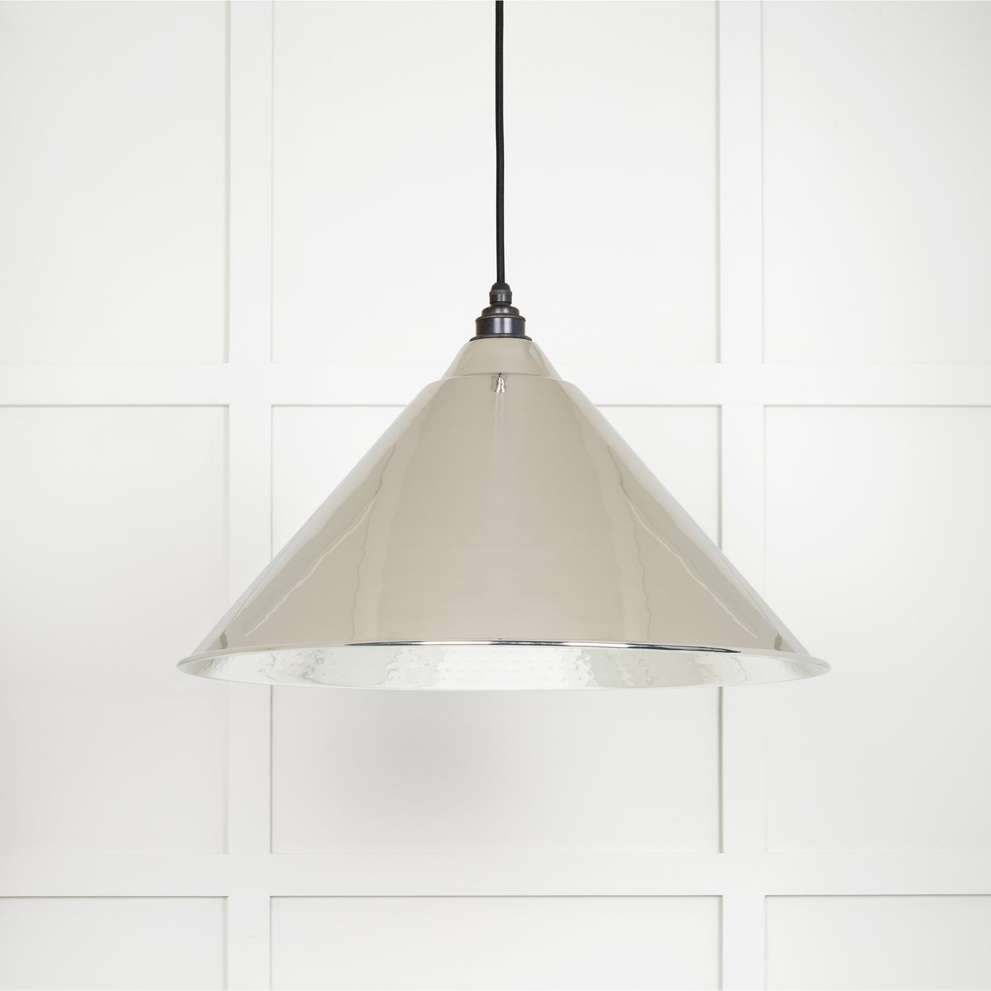 From The Anvil 45433 - Hammered Nickel Hockley Pendant  #finish_hammered-nickel