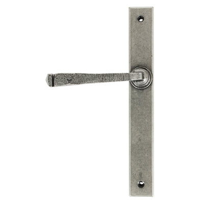 From The Anvil 45446 - Pewter Avon Slimline Lever Latch Set #finish_pewter-patina