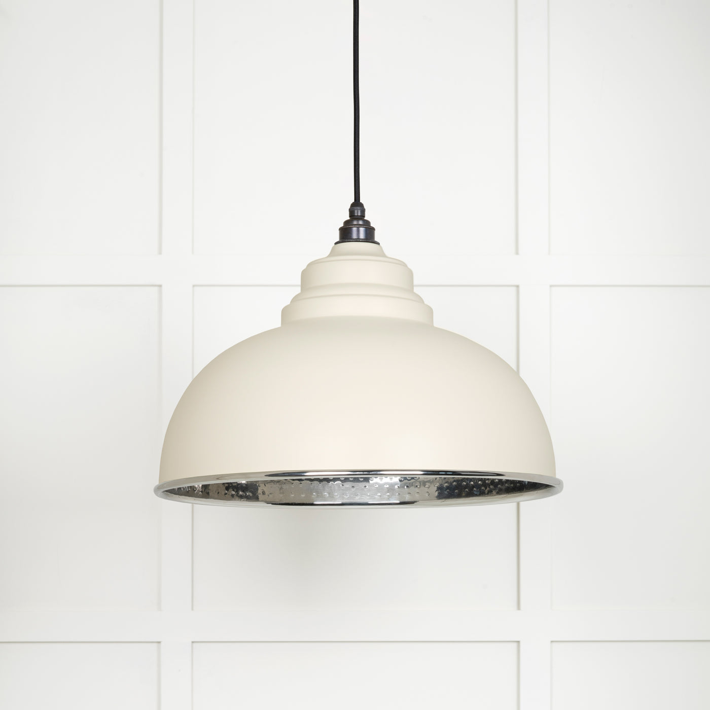 From The Anvil 45472TE - Hammered Nickel Harborne Pendant in Teasel  #finish_teasel