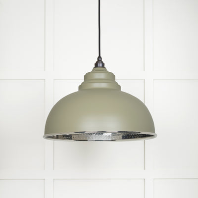 From The Anvil 45472TU - Hammered Nickel Harborne Pendant in Tump  #finish_tump