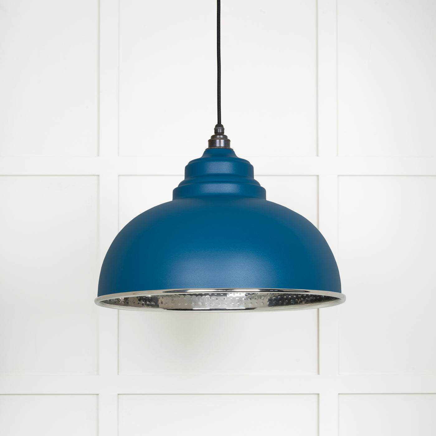 From The Anvil 45472U - Hammered Nickel Harborne Pendant in Upstream  #finish_upstream