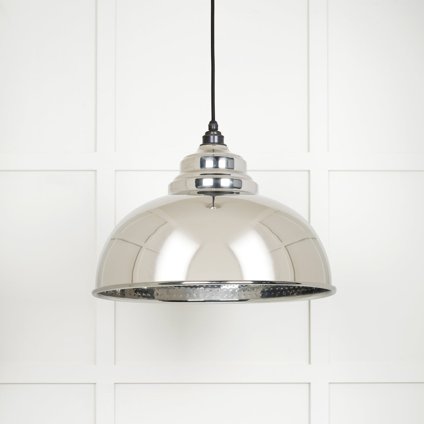 From The Anvil 45472 - Hammered Nickel Harborne Pendant  #finish_hammered-nickel