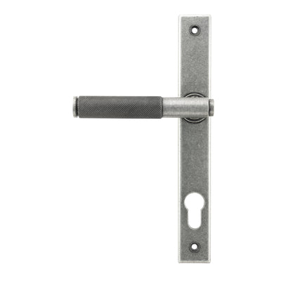 From The Anvil 45529 - Pewter Brompton Slimline Lever Espag. Lock Set  #finish_pewter-patina