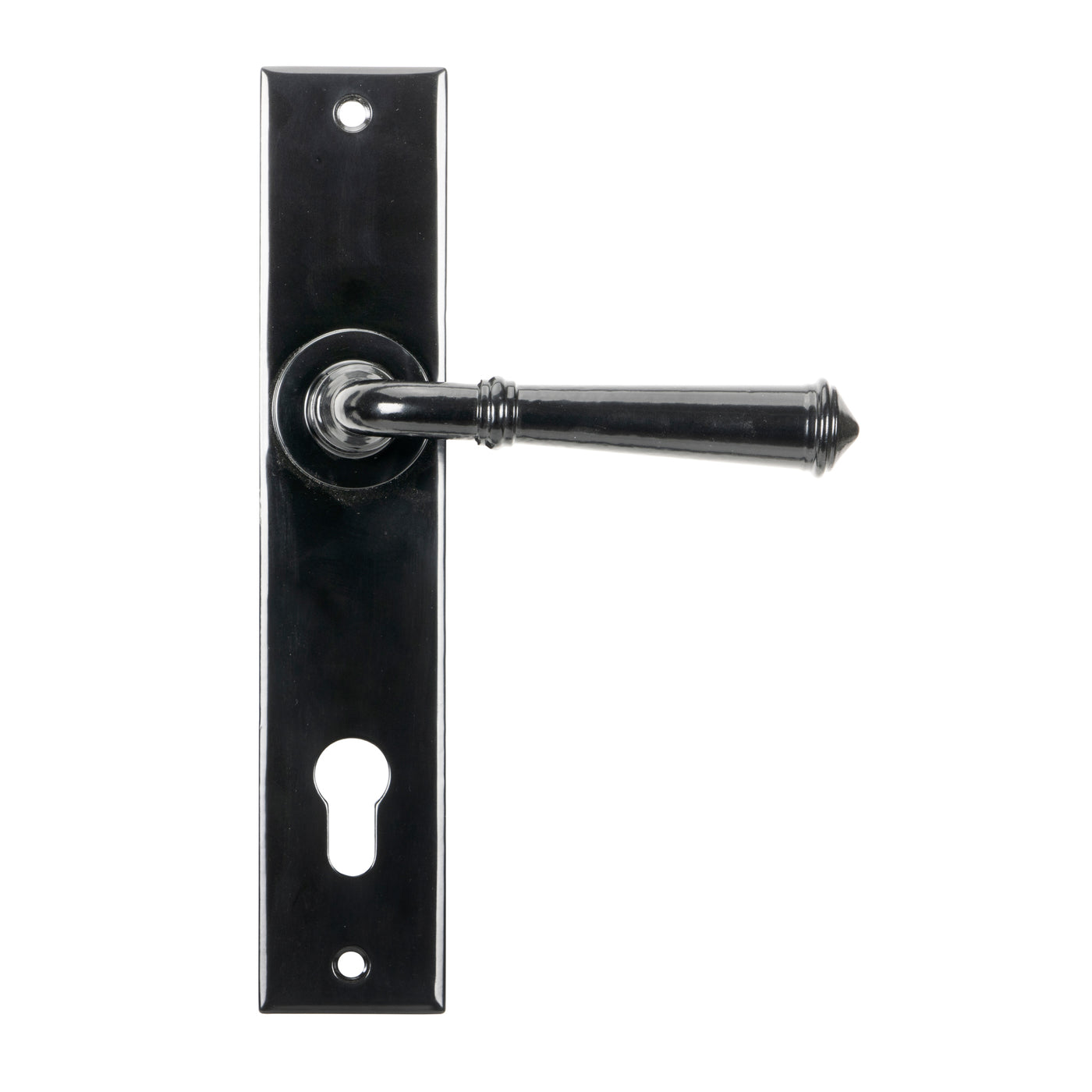 From The Anvil 45589 - Black Regency Lever Espag. Lock Set  #finish_black