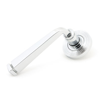 From The Anvil 45617 - Polished Chrome Avon Round Lever on Rose Set (Beehive) #finish_polished-chrome