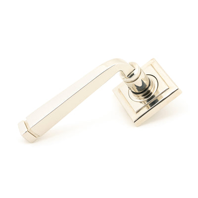 From The Anvil 45622 - Polished Nickel Avon Round Lever on Rose Set (Square) #finish_polished-nickel