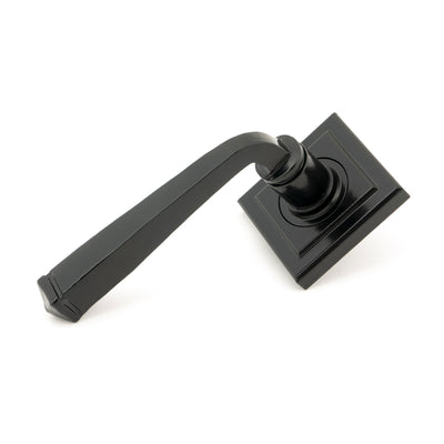 From The Anvil 45626 - Black Avon Round Lever on Rose Set (Square) #finish_black