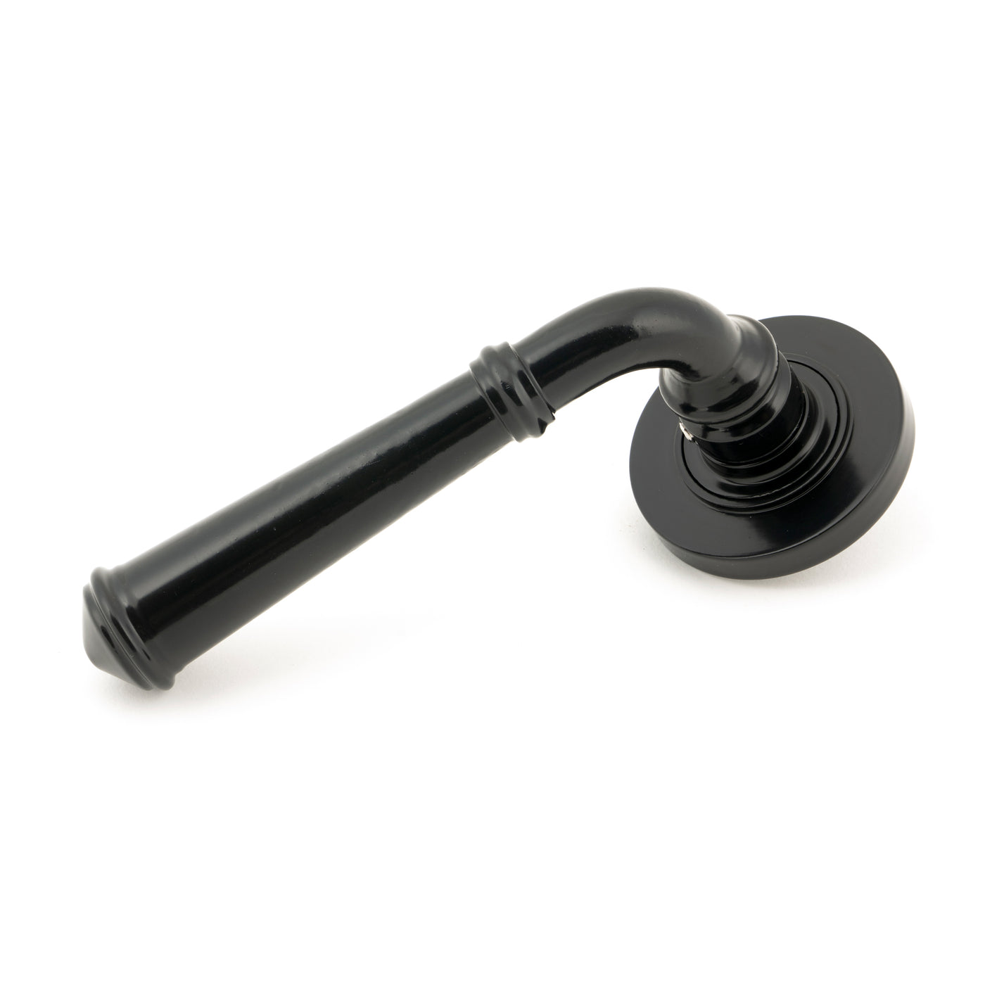 From The Anvil 45635 - Black Regency Lever on Rose Set (Plain) #finish_black