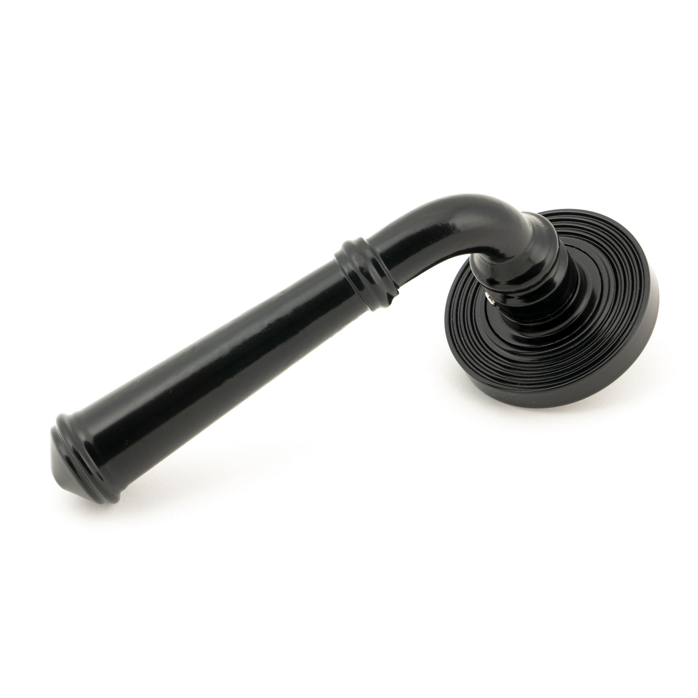 From The Anvil 45637 - Black Regency Lever on Rose Set (Beehive) #finish_black