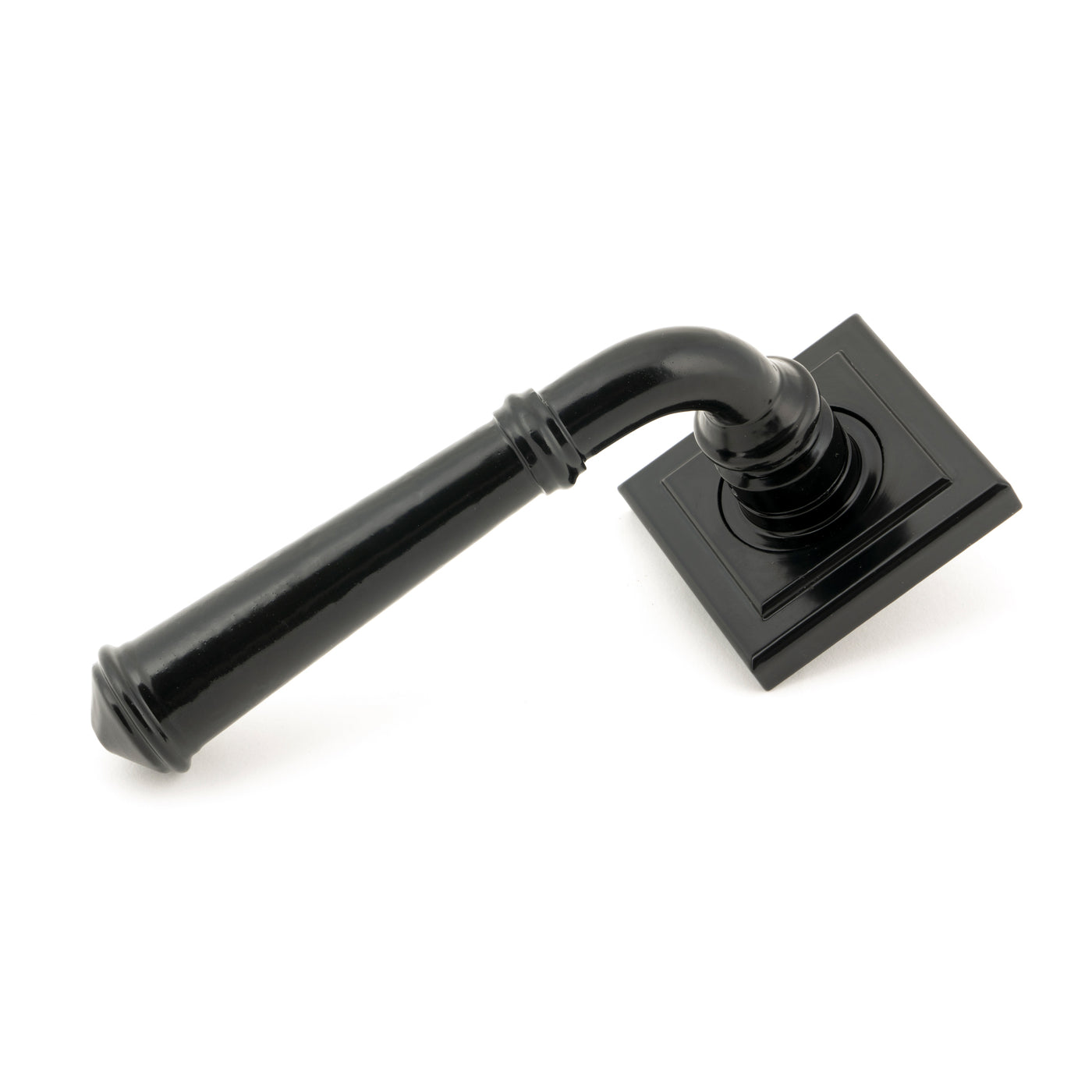 From The Anvil 45638 - Black Regency Lever on Rose Set (Square) #finish_black